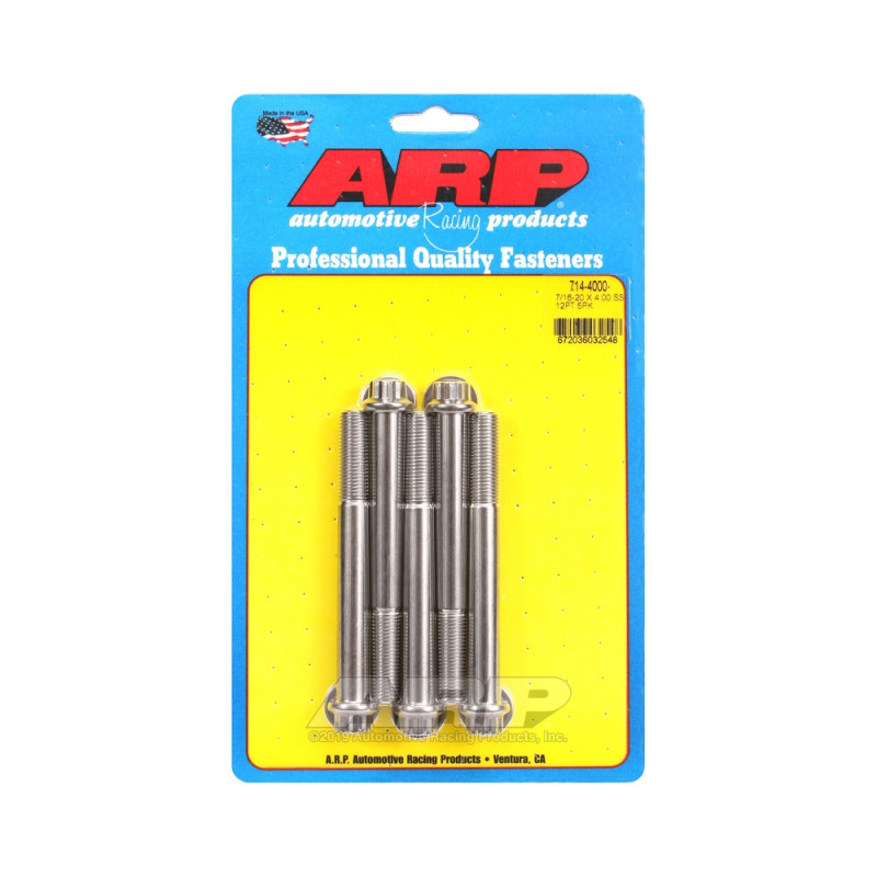 Set de șuruburi și piulițe universale ARP 7/16-20 – Oțel inoxidabil, 12 bucăți x 5 - ARP-714-4000 - 714-4000 - 3666618197852